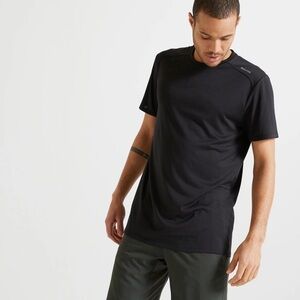 Domyos 360 Cardio Training Black Mesh Back Top Shirt Athletic Sporty